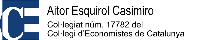 Aitor Esquirol Casimiro, col·legiat núm. 17782 del Col·legi d’Economistes de Catalunya